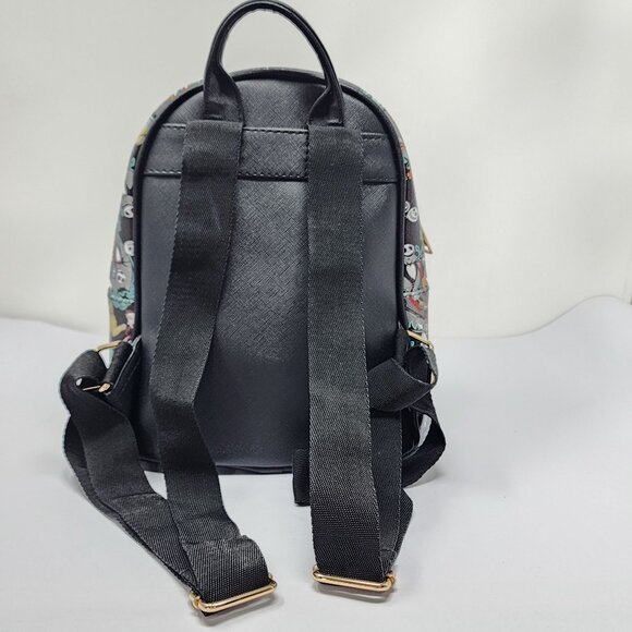 The Nightmare Before Christmas 10" Faux Leather Backpack  All Over Print - Picture 8 of 13